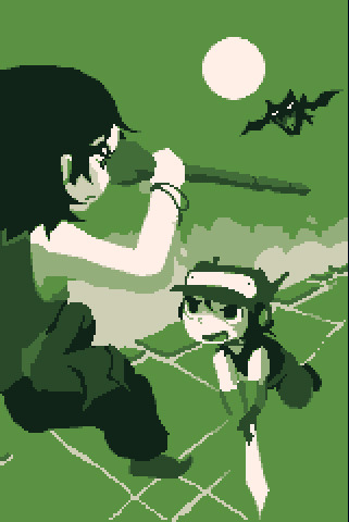 mistalenoz:  Original cavestory artworks by Pixel. Pixel is a boss. He makes a great game, great music, and great art. 