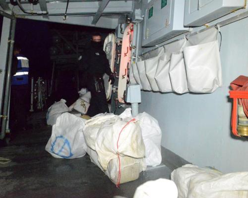 Sailors from HMS Lancaster have dealt a further blow to the drugs trade after seizing cannabis and c