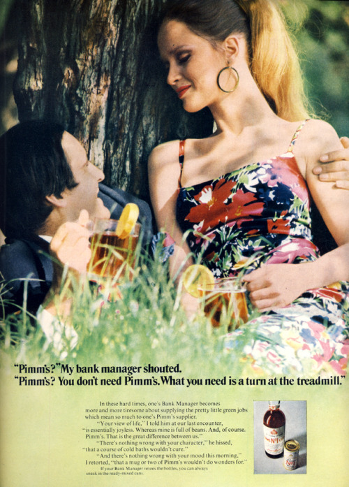 the60sbazaar:Celia Hammond in a 1968 Pimm’s advertisement 