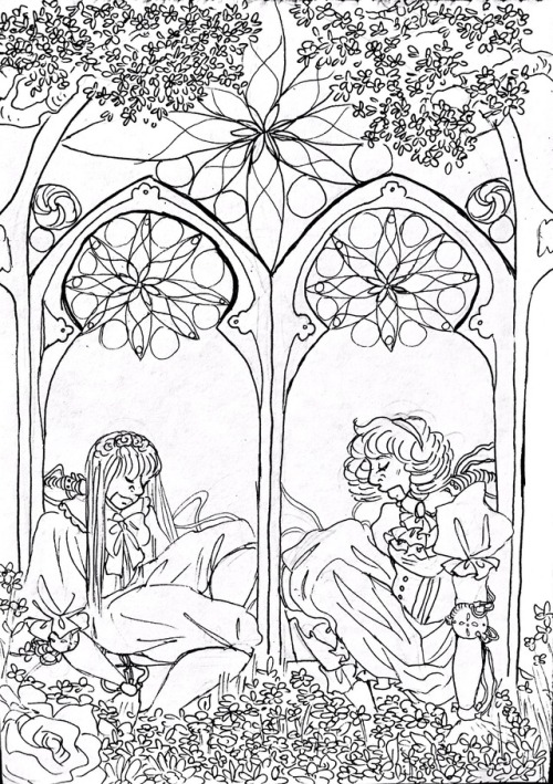 Inktober day 5 + 6: I’ve fallen very much in love with drawing Gothic windows but also with my new s