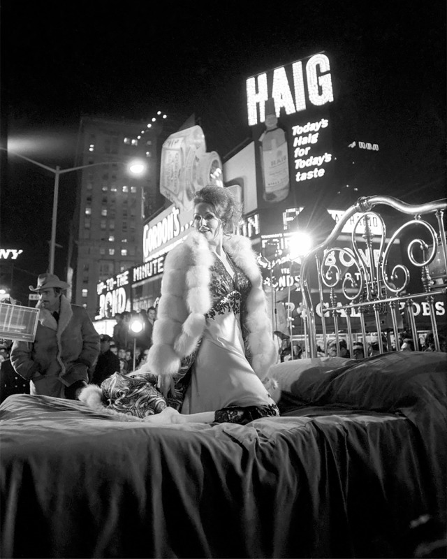 Julie Newmar filming a scene for 