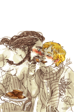 kannibal:   &ldquo;Share, greedy dwarf.&quot;   /forgets to post cleaned sketch/ /misses the day, on the first day she tries Hobbit advent/ well then 