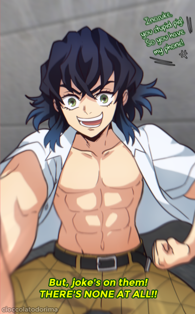 rainbow-taishi:Inosuke is a no filter boar boy