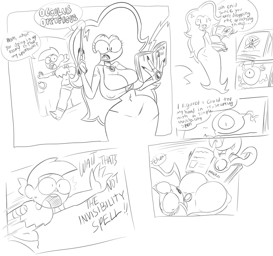 dedoftheline:a req made for fun and practice featuring wilhamena and enid and the