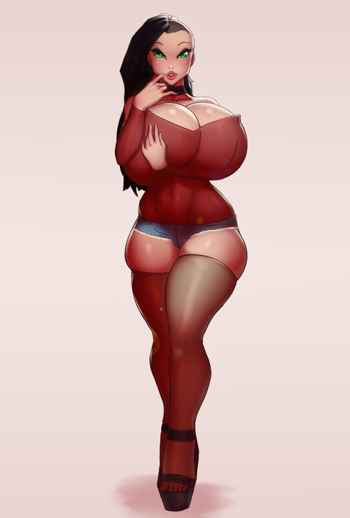 club-ace: darkestmbongo: commissioned sexy girl with interesting hairstyle 