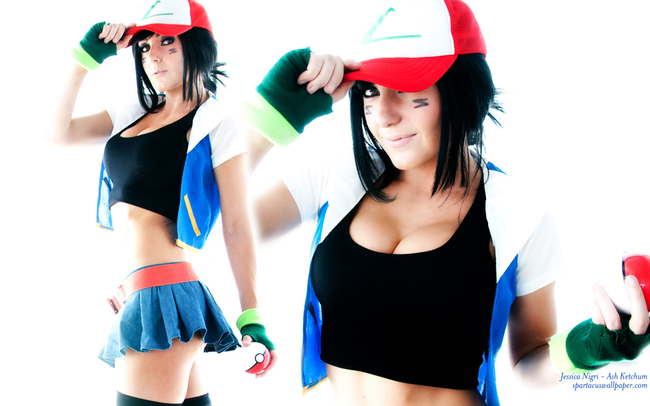 cantgetenoughnigri:  Jessica Nigri - Ash from Pokemon the original series Gotta  catch