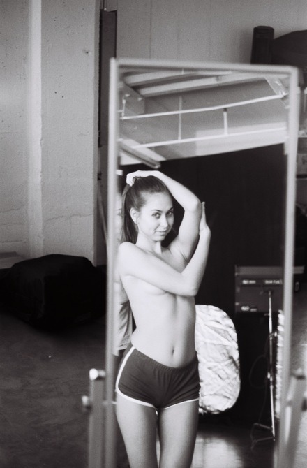 americanapparel:  Dov’s friend Riley wearing the Interlock Running Short. 