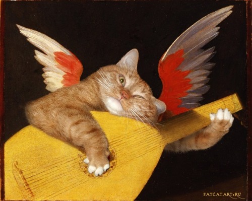 Rosso Fiorentino, Musical Angel-Cat ⁠⁠Singing you Christmas carol ⁠⁠ ⁠posted on Instagram - https: