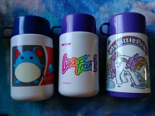 90s-2000sgirl:  Some of my old Lunchboxes, Thermos, and plates.