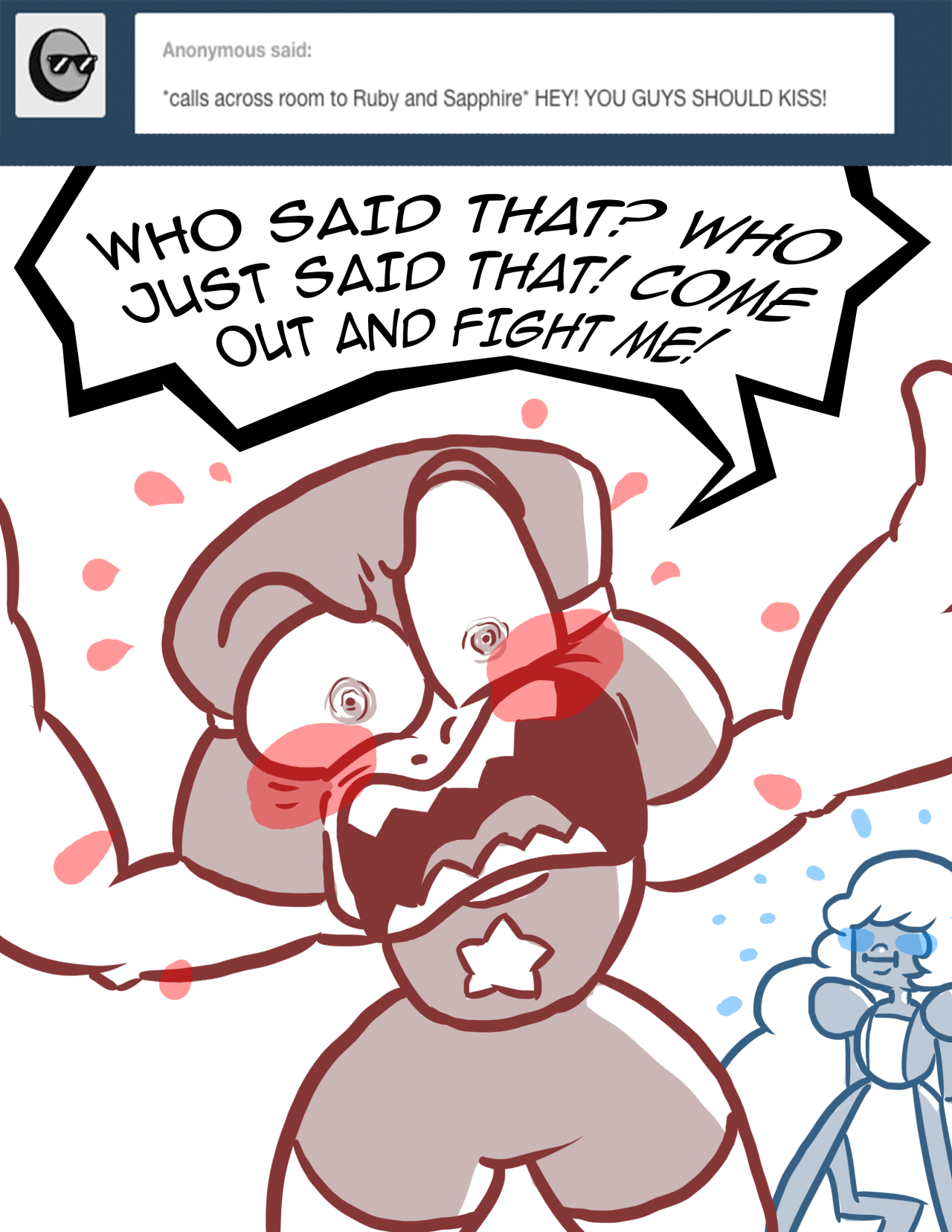 rapid-artwork:  I love drawing Ruby’s expressions.I also-… Hey wait a second…KEVIN!