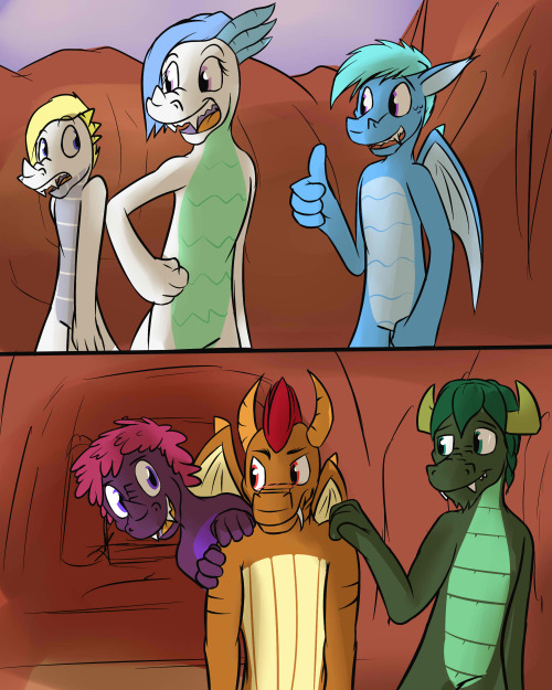  Spike’s Quest - Chapter 6:[159][160]  “WHAT’S THIS ABOUT HEADING TO GO SEE THE FLAMEBREATH CLAN?!”                  Spike recognized that shout, so did Barius for that matter, as they both turned their heads in surprise. 
