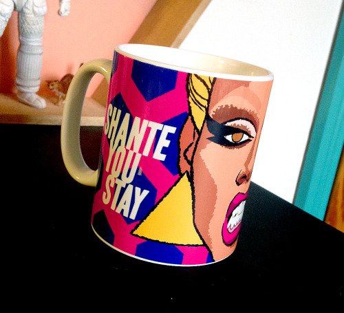 My bf’s RuPaul mug got ruined in the dishwasher so I designed a new one for his birthday