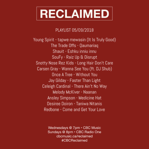 Hear Indigenous sounds from across the musical spectrum tonight on RECLAIMED. This week’s show is al