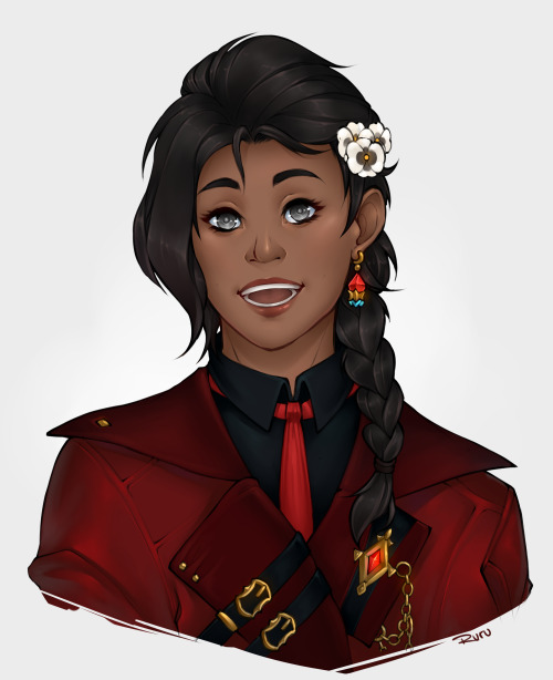 autumnslance: Bust Commission of Aeryn by @rurukatt! Ended up with two versions of her smile, both a