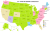 Etymology of United States state names.
[[MORE]] Marlsfarp:
“My source for the data was the Wikipedia article for each state.
I made this map after I got to thinking about how many states adopted Native American names for places or people, and seeing...