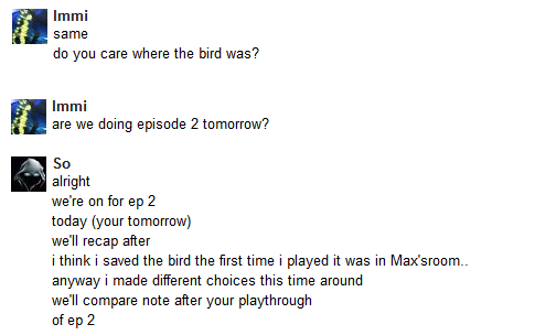 The title of this post is pretty inaccurate. There are maybe five sentences of interaction