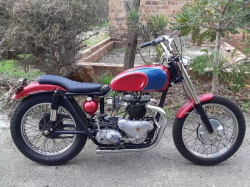 garageprojectmotorcycles: David has this sweet 1956 custom Triumph T110 650 1956 for sale. He says &