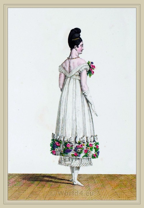 French Fashion during the “The Directoire Style” between 1795–1804;“Pelisse doublée d’Hermine”“Spenc