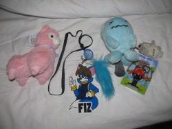 my tiny pathetic mcm expo haul so far a (bootleg) arpakasso, oshawott badge, lil blue tail, old wobbuffet pokedoll and a robotnik keyring there were some big bootleg pokemon plushes there that i was interested in but i already have so many big plushes