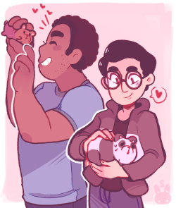 skaroyscribbles:  I kept forgetting to post this! Aaaa, I just love their human counterparts, they’re so cute  ♡