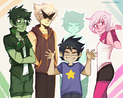 ikimaru:got around finishing those drawings for the SU au at last! c: