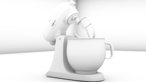 This 3D model of a Kitchenaid mixer was created by 2016 Digital Arts &amp; Design grad Jessica C