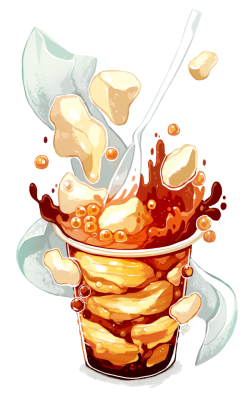 scrotumnose:  i painted up some TAHO (a filipino dessert made out of warm tofu, brown sugar syrup and tapioca pearls) because i am HUNGRY FOR IT WHERE CAN I GET SOME HERE IN LOS ANGELES  that moment when you’re a filipino that eats taho but Doesn’t