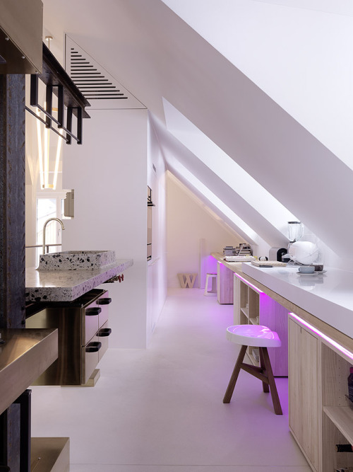 {The first photo is of Tom Dixon’s Dock Kitchen, which is a restaurant in London whose kitchen