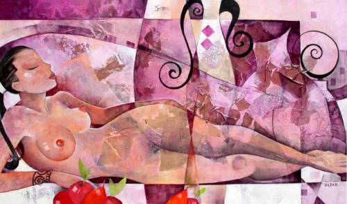 flashkeeper: Ute Hadam / Nuit rose / 162cm x 130cm