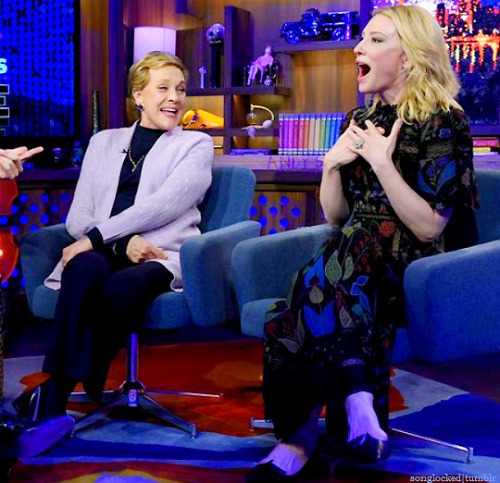 Cate Blanchett + Dame Julie Andrews on Watch What Happens Live @bravotv​ (October 12, 2015 - NYC)