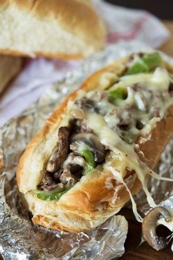 in-my-mouth:  Cheesesteak Sandwiches 