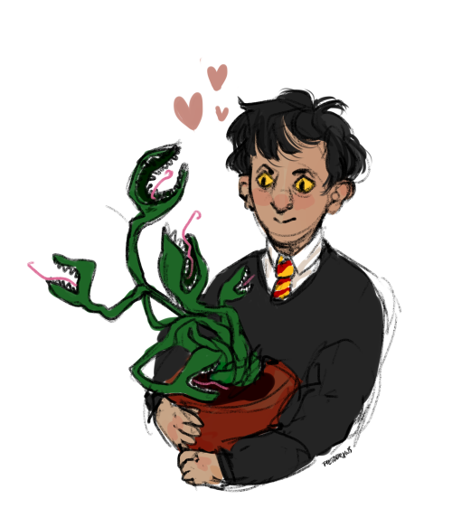 laura made this thing where first year baby crowley is holding a plant aND I JUST&ndash;