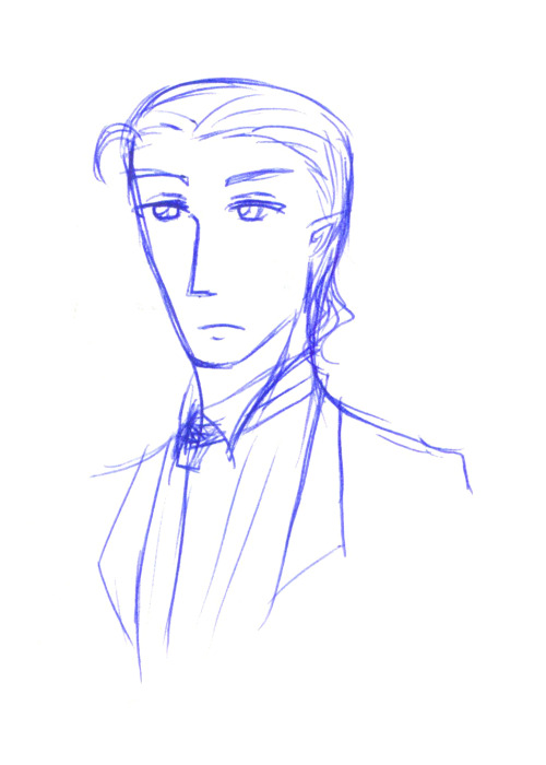 ichisideblog: Short haired elves in suits doodle Thingol, Finwë,Fingon and Maedhros