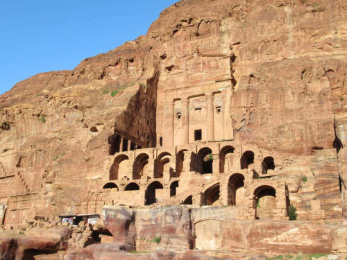 Urn Tomb (Petra, Jordan).  Built in70 AD, this tomb is named for the urn-shaped finial crowning itsp