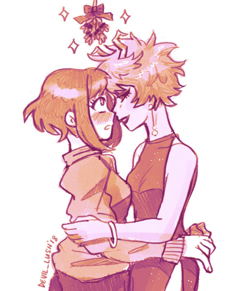 A little holiday-themed ochamina &hellip; Mina flustering Uraraka is something I&rsquo;ll never get 