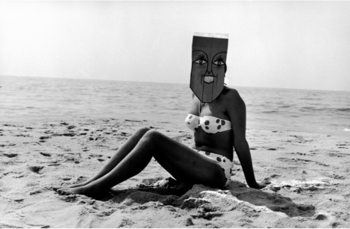 the-night-picture-collector:Inge Morath, From the Mask Series with Saul Steinberg, 1962