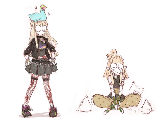 missusruin: Warmup doodles feat: Roux doing some dressup/outfitswap/au stuff. This is silly.