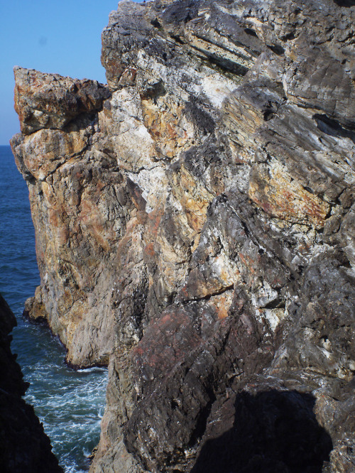 happy-geology:Miocene rhyolite at the Japan Sea coast where the active rifting happened 16 million y