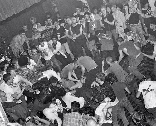 oldschoolhardcore:  Minor Threat. Irving Plaza in New York. May 15, 1982. Great picture.