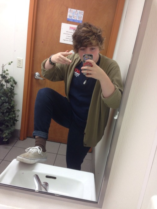 softshadeofgold:These were taken before work Monday in a dunkin donuts bathroomReblog this in honor 