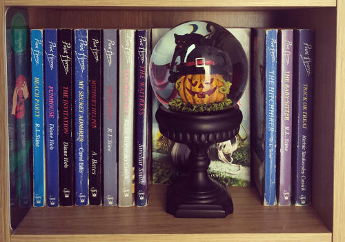 my shelf of 90s horror nostalgia.