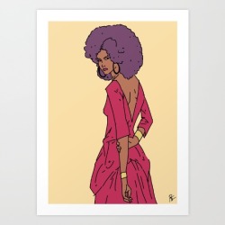 fyblackwomenart:  Purple afro by Rbengtsson