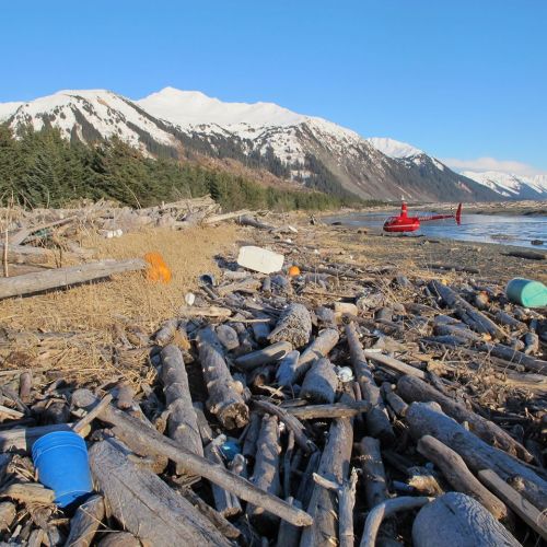  Tsunami Debris Clogging Alaskan BeachesThe debris from the earthquake and subsequent tsunami is was