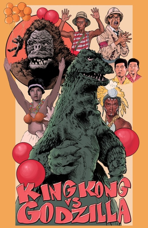 Some of my King Kong vs. Godzilla prints.  My favorite Godzilla film, and one of my most important m