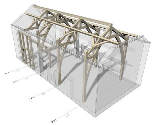 Sling brace truss timber frame design