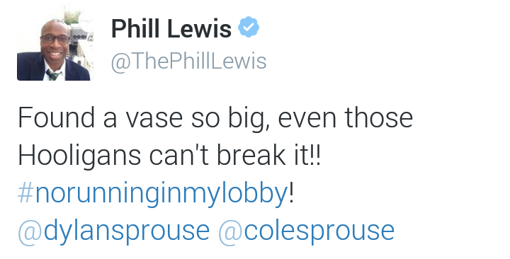 sprousetwinsblog: Can we all just take a moment to appreciate Phill Lewis 