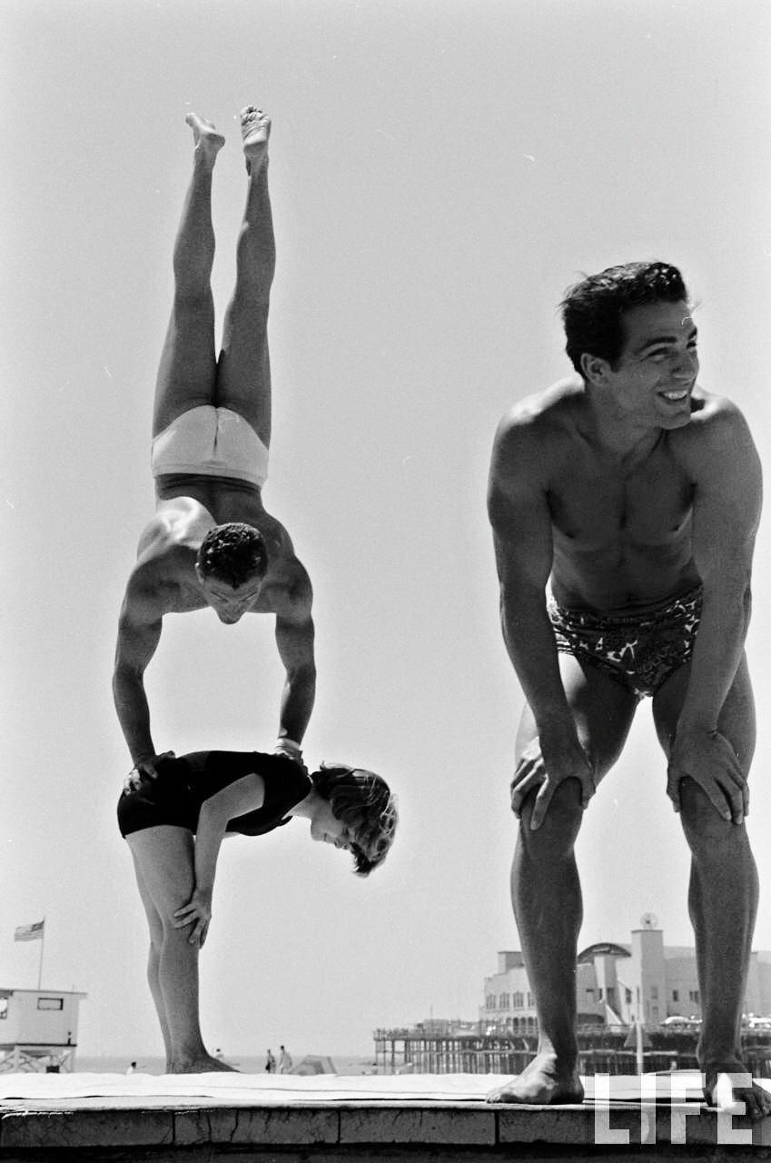 April Atkins, Muscle Beach Girl, by Loomis Dean, 1954.