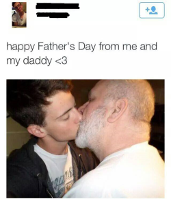 daddystoyboy:Yeah, bitch! Let your dad do whatever he wants with you! Surrender yourself totally to your father’s desires, and then open up your hairless little pussy for his dripping, thick cock!  i love kissing  i surrender