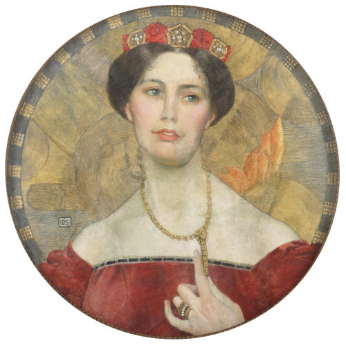 Marianne Stokes (Austrian/English, 1855 – 1927): Portrait of Lady Northbourne (via Bonhams)