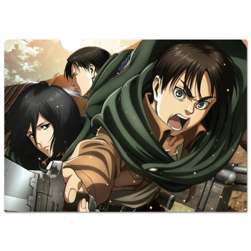 snkmerchandise: News: SnK Season 2 Visuals Clear Files Original Release Date: Mid-May 2017Retail Price: 432 Yen each Clear files featuring the first two SnK season 2 visuals (Originally from Animage January 2017 & Newtype January 2017) of Eren/Rogue
